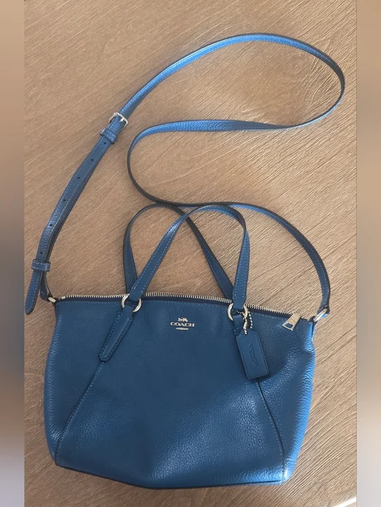 EUC!! COACH MINI KELSEY SATCHEL IN LAPIS BLUE - Picture 1 of 5